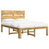 vidaXL Double Bed Frame with Headboard ROSTOCK White 150 x 200 cm