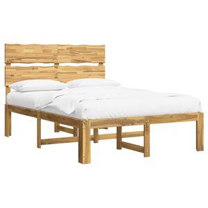vidaXL Double Bed Frame with Headboard ROSTOCK White 150 x 200 cm