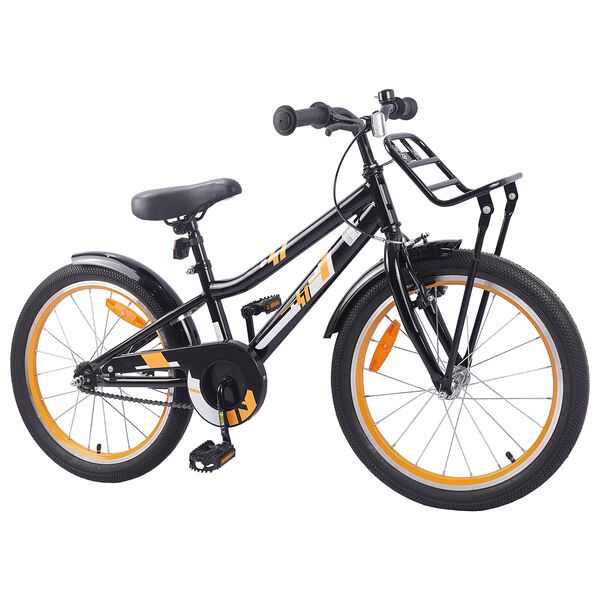 vidaXL Kids Bike 18'' for 5-7 Years Old Orange Black