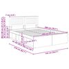 vidaXL Bed Frame with Headboard Concerte 140 x 200 cm Solid Pine Wood