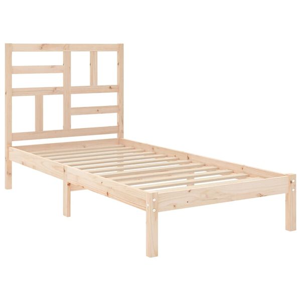 vidaXL Bed Frame without Mattress Solid Wood 75x190 cm Small Single