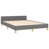 vidaXL Bed Frame without Mattress Dark Grey 180x200cm Super King Fabric