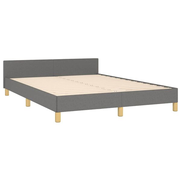 vidaXL Bed Frame without Mattress Dark Grey 180x200cm Super King Fabric