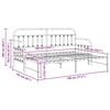 vidaXL Daybed Frame White 75 x 190 cm Powder-Coated Steel