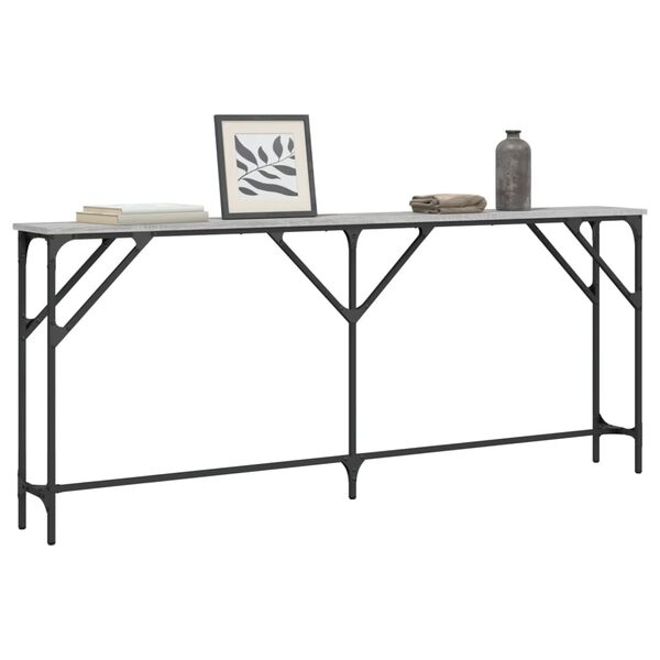 vidaXL Console Table Grey Sonoma 180x23x75 cm Engineered Wood