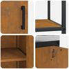 vidaXL Kitchen Storage Set with Shelf 3 pcs Rusty Weathering Steel