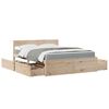 vidaXL Bed with Drawers and Mattress 160x200 cm Solid Wood Pine