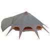vidaXL Teepee Tent 9-Person Grey and Orange 502 x 502 x 297 cm