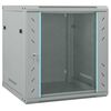 vidaXL Network Cabinet with Storage Grey 60 x 60 x 65 cm Steel