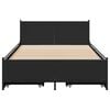 vidaXL Bed Frame with Drawers without Mattress Black 90x200 cm