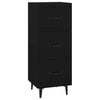 vidaXL Sideboard Black 34.5x34x90 cm Engineered Wood