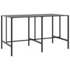 vidaXL Bar Table Black 200x100x110 cm Powder-coated Steel