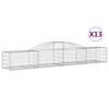 vidaXL Arched Gabion Baskets 13 pcs 300x50x40/60 cm Galvanised Iron