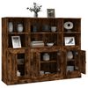 vidaXL Highboards 3 pcs Smoked Oak Engineered Wood