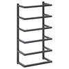 vidaXL Towel Rack Black 24x12x48 cm Steel