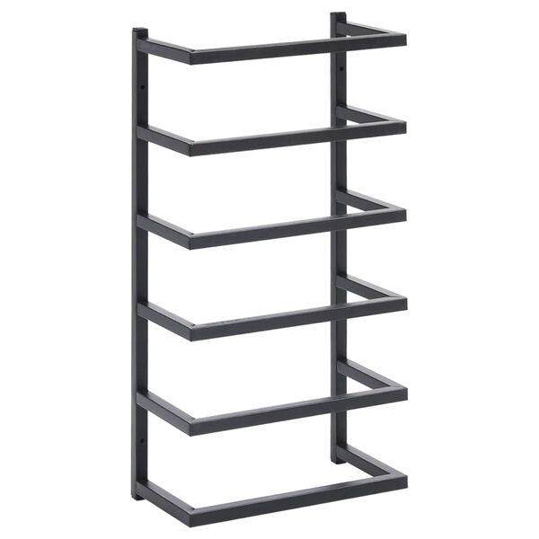 vidaXL Towel Rack Black 24x12x48 cm Steel