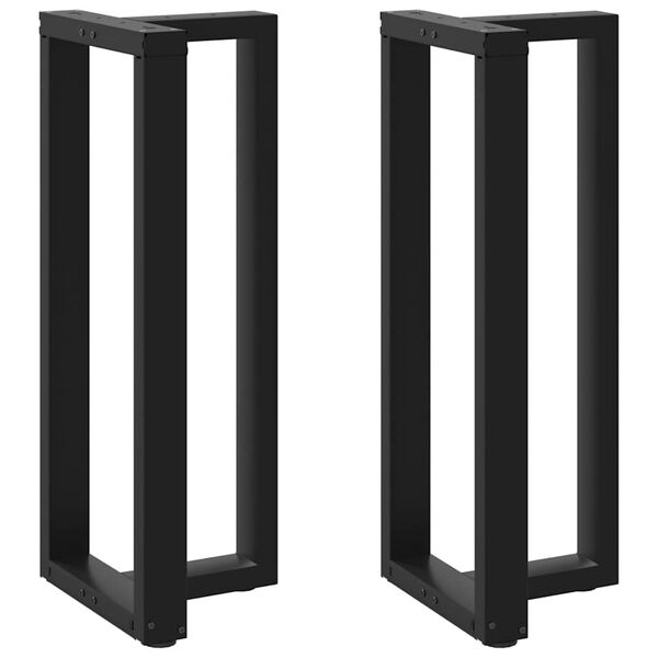 vidaXL Bar Table Legs T-Shaped 2 pcs Black 50x35x(100-101) cm Steel