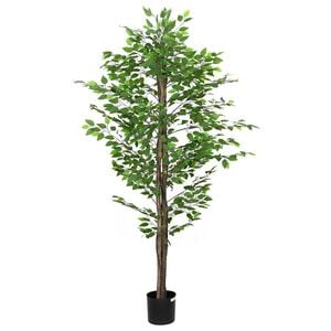 vidaXL Artificial Ficus Plant 1260 Leaves 200 cm Green