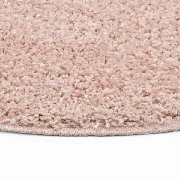 vidaXL Shaggy Area Rug 160 cm Old Pink
