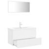 vidaXL Bathroom Furniture Set White Engineered Wood