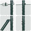 vidaXL Fence Post Green 10 x 1.2 m (13 mm mesh) Steel and PVC