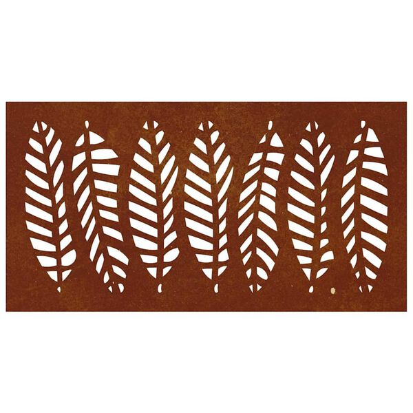 vidaXL Garden Wall Decoration 105x55 cm Corten Steel Leaf Design