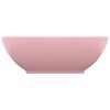 vidaXL Luxury Basin Oval-shaped Matt Pink 40x33 cm Ceramic