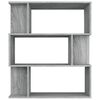 vidaXL Book Cabinet/Room Divider Grey Sonoma 80x24x96cm Engineered Wood