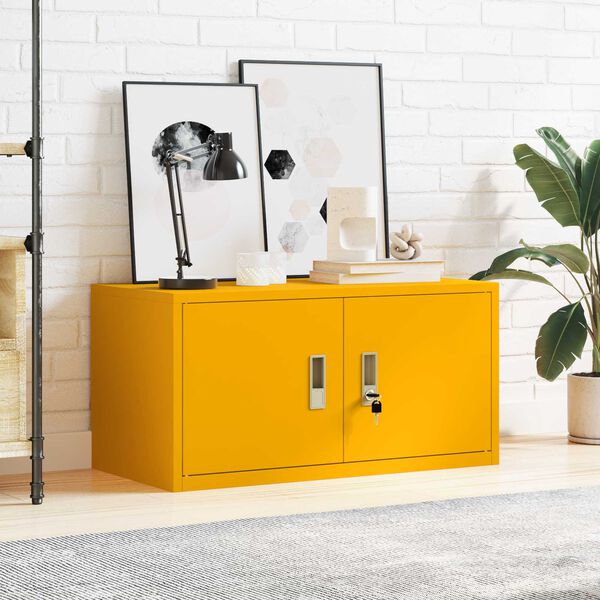 vidaXL Storage Cabinet with Storage Mustard Yellow 80 x 40 x 40 cm