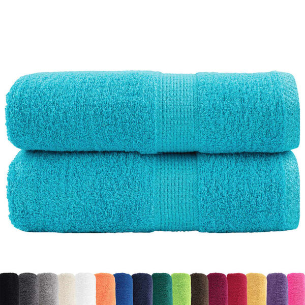 vidaXL Premium Wash Towels SOLUND 2 pcs Turquoise 30x30 cm 600 gsm