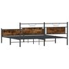vidaXL Metal Bed Frame without Mattress Smoked Oak 193x201 cm