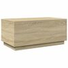 vidaXL Coffee Table with LED Lights Sonoma Oak 90x50x40 cm