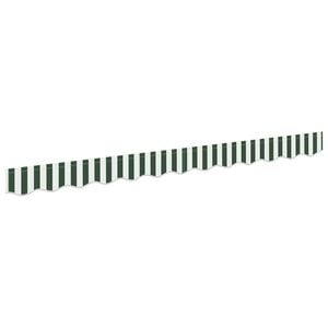 vidaXL Awning Valance Green and White 230 x 20 cm Canvas