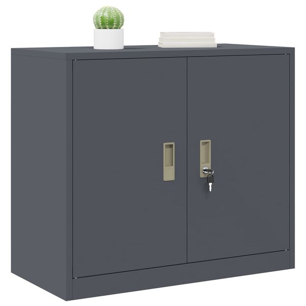 vidaXL Storage Cabinet Anthracite 80 x 40 x 70 cm Steel