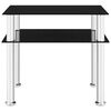 vidaXL Side Table Black 45x50x45 cm Tempered Glass