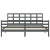vidaXL Bed Frame without Mattress Grey 200x200 cm Solid Wood