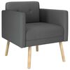 vidaXL Accent Chair Dark Grey Fabric