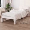 vidaXL Bed Frame without Mattress White Solid Wood 90x200 cm