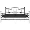 vidaXL Bed Frame without Mattress Black Metal 140x200 cm