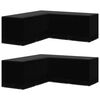 vidaXL Garden Furniture Cover | Set of 2 | Black | Polyethylene, Aluminium