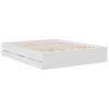 vidaXL Bed Frame with Headboard White 160 x 200 cm Engineered Wood