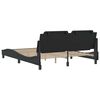 vidaXL Bed Frame without Mattress "Zadar" Black 160x200 cm Faux Leather