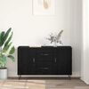 vidaXL Sideboard Black Oak 100 x 36 x 60 cm Engineered Wood