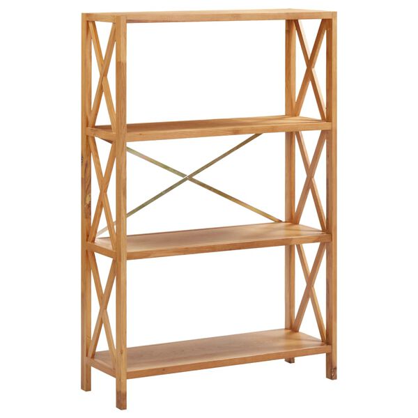 vidaXL 4-Tier Shelf 80x30x125 cm Solid Oak Wood