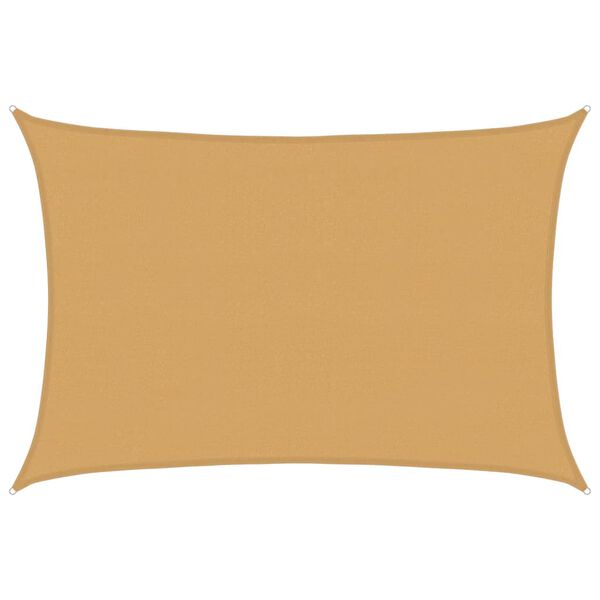 vidaXL Sunshade Sail 160 g/m&sup2; Rectangular Sand 4x6 m HDPE