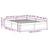 vidaXL Bed Frame without Mattress White Solid Wood 135x190 cm Double Double