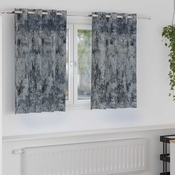 vidaXL Velvet Curtains 2 pcs Silver Grey 140 x 140 cm Velvet