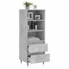 vidaXL Highboard Concrete Grey 40x36x110 cm Engineered Wood