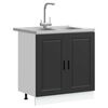 vidaXL Sink Base Cabinet Porto Black 80 x 46 x 81.5 cm Engineered wood