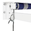 vidaXL Retractable Awning Blue and White 4.5x3 m Fabric and Aluminium